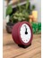 Masa Saati Analog Retro Yuvarlak Bordo - Vişne Çürüğü 3