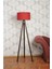 3 Ayaklı Tripod Lambader Abajur Kumaş Başlık. Bordo 1