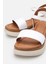 Kadın Beyaz Comfort Düz Sandalet 5