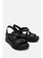 Kadın Siyah Comfort Düz Sandalet 4