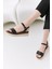 Kadın Siyah Comfort Düz Sandalet 1