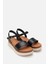 Kadın Siyah Comfort Düz Sandalet 4