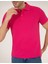 Erkek Pembe Slim Fit Polo Yaka Merserize Tişört 50262665-VR023 6