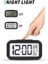 LED Dijital Çalar Saat Arka Işık Erteleme Sessiz Takvim Masaüstü Elektronik Arka Işık (Siyah) 4