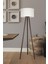 Tripod Krem Başlık ve Kahve Ayaklı Lambader 1