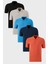 Pamuklu Regular Fit Düğmeli Polo Yaka 5'li Paket T Shirt Erkek T Shirt 5902127S5 1