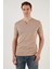 Pamuklu Düğme Detaylı Slim Fit V Yaka 3'lü Paket T Shirt Erkek T Shirt 5902122S3 3
