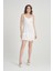 Püsküllü Beyaz Mini Abiye Elbise 1