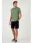 Pamuklu Düğme Detaylı Slim Fit V Yaka 3'lü Paket T Shirt Erkek T Shirt 5902122S3 5