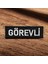 Siyah Zemin Görevli Yazılı Nakış Patch Peç - 10x3 Cm 1