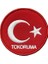 Kırmızı Zemin Tckoruma Yazılı Türk Bayrağı Patch - 8 cm 1