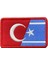 Türkiye ve Türkmeneli Bayrağı Peçi Arma - 8x5 cm 1