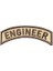 Bej Zemin Engineer Mühendis Yazılı Patch Nakış - 10X3 cm 1