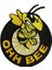 Ohh Bee Yazılı Çalışkan Arı Patch Nakış Arma - 10X12 cm 1