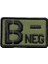 Haki Zemin B Negatif Kan Grubu Nakış Patch Arma - 8x5 cm 1