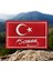 Türk Bayrağı ve Atatürk Imzası Peç Nakış Arma - 8x5 cm 1