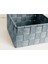 Koyu Bej ve Açık Mavi 16x16x9,5 cm Jüt Depolama Sepetleri, Şık ve Hafif Tasarım 3