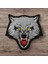 Gri Renk Kurt Patch Arma Nakış - 8 cm 1
