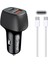 BY-38T 38W Hızlı Araç Şarj Cihazı Type-C Kablo Çift Giriş USB + Pd Apple iPhone 16/15 Uyumlu Apple iPhone & Android & iPad & MacBook Type-C 1