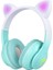 Stn-28 Pro Kedi Kulaklı Tasarımlı Rgb Işıklı Bluetooth Kulaklık Yeşil 1