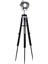 Ahşap Ayarlanabilen Tripod Ayaklı Klasik Köşe Lambası Gofi Krom Kaplama 1