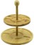 5 Bölmeli - Yuvarlak - 2 Katlı Ahşap Bambu Sunumluk Çap: 19.5cm -- 24.5cm (5057) 1