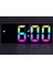 LED Dijital Masa Saati Renkli Termometre Alarm Takvimli Ses Kontrollü 4
