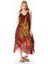 Askılı Vual Afrodit Midi Boy Elbise Bordo 6078 1