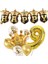 Happy Yazılı Gold Konfetili 9 Yaş Rakam Balon Set 1