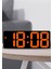 LED Dijital Masa Saati Turuncu Termometre Alarm Takvimli Ses Kontrollü 1