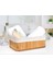 Katlanabilir Çok Amaçlı Sepet 32x22x12 cm Bambu Bej Çok Yönlü Kullanım 1