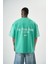 Erkek Far From Basic Baskılı Oversize T-Shirt Yeşil 1