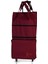 Mine Model 2 Tekerli Su Geçirmez Katlanabilir Teleskobik Kollu Seyahat,alışveriş Çantası- Bordo 1