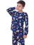 Erkek Çocuk Gece Uzay Desenli Uzun Kollu Pijama Takımı 2