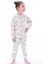 Kız Çocuk Yeşil Çiçek Desenli Uzun Kollu Pijama Takımı 3