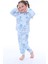 Erkek Çocuk Aslan Kedi Desenli Uzun Kollu Pijama Takımı 2