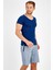 Sportswear Regular Erkek Basic Mavimelanj Şort 18818 3