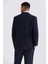 Lacivert Slim Fit Yelekli Sivri Yaka Erkek Takım Elbise 4