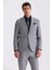 Gri Slim Fit Mono Yaka Erkek Takım Elbise 2