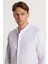 Slim Fit Uzun Kol Siyah Düğmeli Hakim Yaka Poplin Beyaz Erkek Gömlek 2