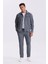 Antrasit Slim Fit Sivri Yaka Spor Erkek Takım Elbise 2