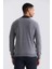 Gri Slim Fit Fermuarlı Triko Hırka 4