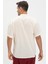 Kısa Kol Şile Bezi Tek Cepli Hakim Yaka Erkek Tshirt Krem 2