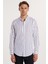 Slim Fit Dar Kesim Çizgili Hakim Yaka Poplin Oxford Gömlek 3