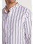 Slim Fit Dar Kesim Çizgili Hakim Yaka Poplin Oxford Gömlek 4