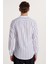 Slim Fit Dar Kesim Çizgili Hakim Yaka Poplin Oxford Gömlek 5