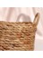 El yapımı doğal su sümbülü sepeti, dayanıklı ve çok amaçlı, 30x32cm bej renkli 2