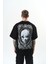 Erkek Indefinite Baskılı Oversize T-Shirt Siyah 1