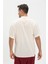 Büyük Beden Şile Bezi Kısa Kol Tek Cepli Hakim Yaka Erkek Yazlık Tshirt Krem 3002 2