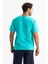 Kısa Kol Şile Bezi Zımbalı Erkek Tshirt Turkuaz 2